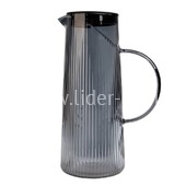 Кувшин (чайник) стеклянный 1300мл. ГРАНИ (888-41) графит