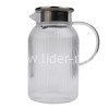 Кувшин (чайник) стеклянный 1500мл. ГРАНИ (888-42) прозрачный