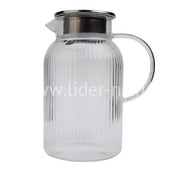 Кувшин (чайник) стеклянный 1500мл. ГРАНИ (888-42) прозрачный
