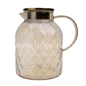 Чайник заварочный стеклянный 1800мл. (888-26) перламутровый золото