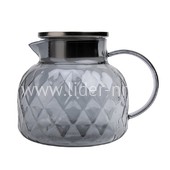 Чайник заварочный стеклянный 1000мл. (888-27) перламутровый графит