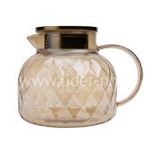 Чайник заварочный стеклянный 1000мл. (888-24) перламутровый золото