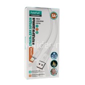 USB кабель Lightning 1.0м FaizFull FR84 (белый) 5A силиконовая оплетка