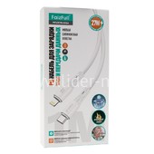 Кабель Type-C (PD) to Lightning 8-pin 1.0м FaizFull FR84 (белый) 27W силиконовая оплетка