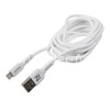 USB кабель Lightning 3.0м FaizFull FR132 (белый) 5A силиконовая оплетка