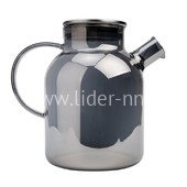 Чайник заварочный стеклянный 1800мл. (888-09) перламутровый графит