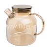 Чайник заварочный стеклянный 1500мл. (888-06) перламутровый золото