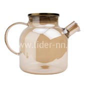Чайник заварочный стеклянный 1500мл. (888-06) перламутровый золото