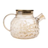Чайник заварочный стеклянный 1000мл. (888-18) перламутровый золото