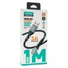 USB кабель Lightning 1.0м FaizFull FR196 (черный) 5A нейлоновая оплетка