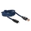 USB кабель Lightning 1.2м FaizFull FR194 (черный) 5A нейлоновая оплетка