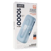 Портативное ЗУ (Power Bank) 10000mAh FaizFULL FL114 PD22.5W/встр.кабель Type-C (голубой)