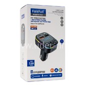 MP3 FM Modulator/АЗУ USB/PD QC3.0 FaizFULL (2 USB/Type-C/дисплей) FS24 (черный)