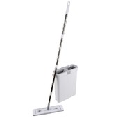 Швабра с отжимом и ведром для мытья полов 12л. (LENDA 777-05) белый/серый