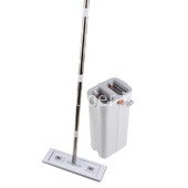 Швабра с отжимом и ведром для мытья полов 12л. (LENDA 777-04) белый/серый