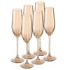Фужеры для шампанского 200мл. (888-66) перламутровые ЗОЛОТО (набор 6шт)