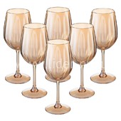 Бокалы для вина 360мл. (888-67) перламутровые ЗОЛОТО (набор 6шт)