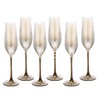 Фужеры для шампанского 220мл. (888-71) перламутровые ГРАФИТ (набор 6шт)