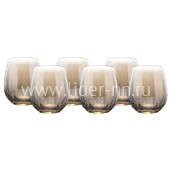 Бокалы для напитков 450мл. (888-73) перламутровые ЗОЛОТО (набор 6шт)