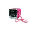 Колонка (VIP-F01) USB/Micro SD/FM/дисплей розовая
