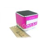 Колонка (VIP-S02) USB/Micro SD/FM/дисплей розовая