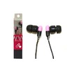 Наушники MP3/MP4 CRYSTAL SOUND черные "Капсула" черный+розовый