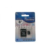 Карта памяти MicroSD 8GB SmartBuy К10 (с адаптером)