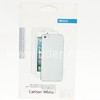 Защитная пленка на экран для iPhone5S (DEPPA) Carbon White белый/прозрачный КОМПЛЕКТ 2в1